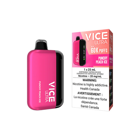VICE ULTRA DISPOSABLE 60k (ON) PUNCHY PEACH ICE