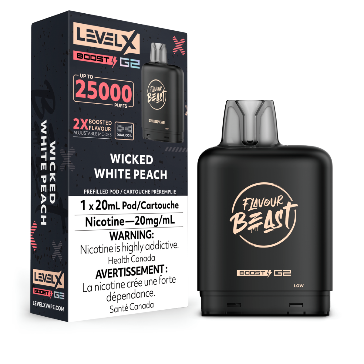 Flavour Beast Level X Boost Wicked White Peach