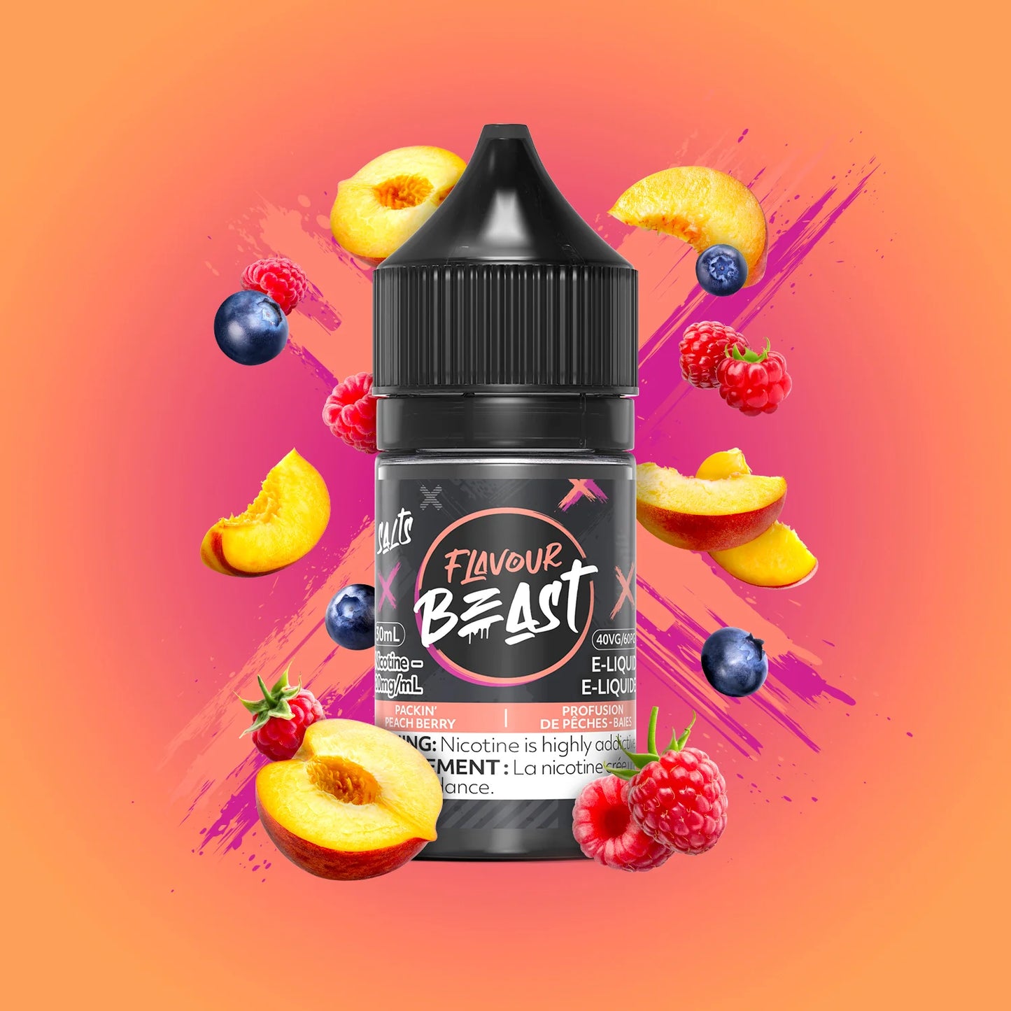 Flavour Beast Ejuice 20mg packin peach berry
