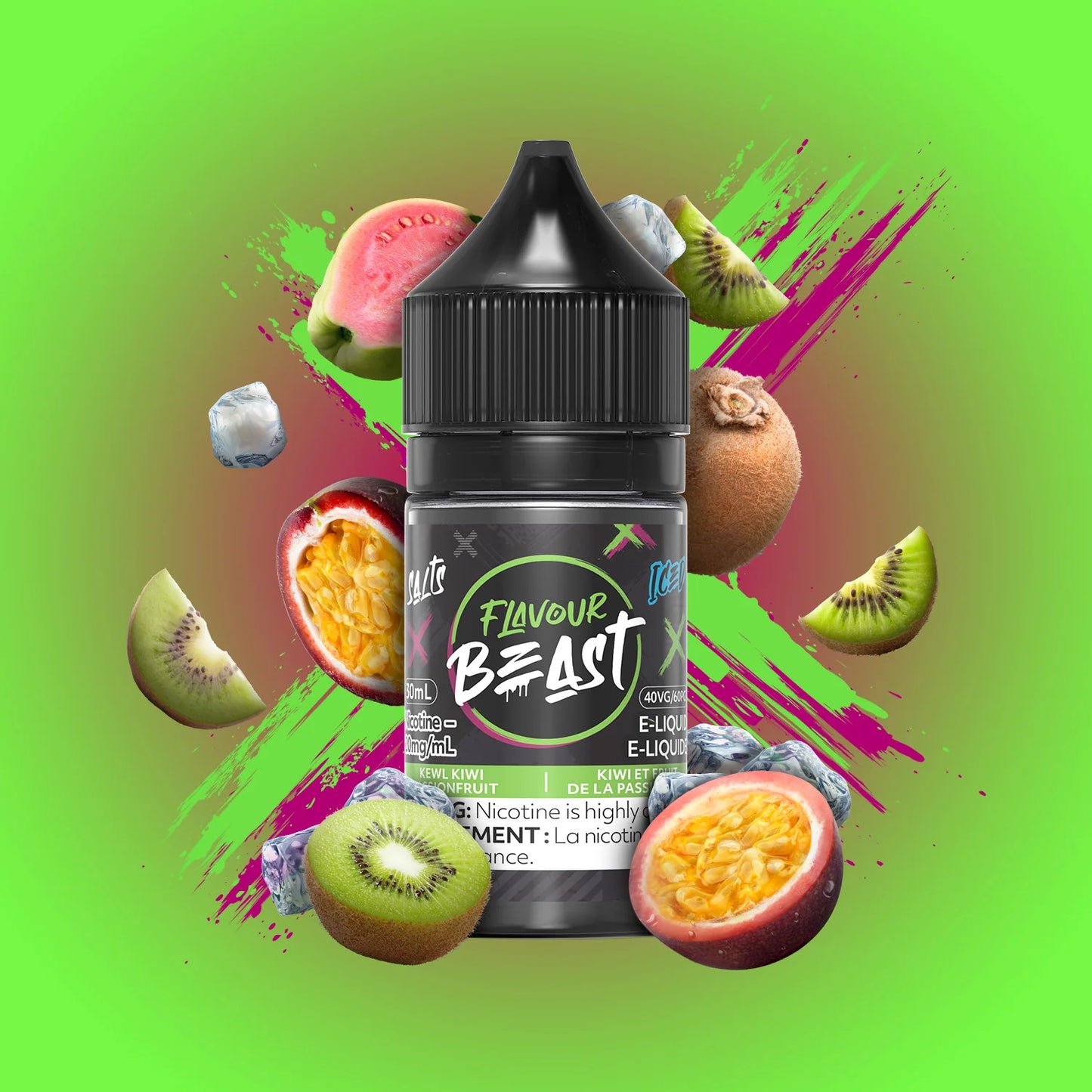 Flavour Beast Ejuice 20mg Kewl Kiwi Passionfruit
