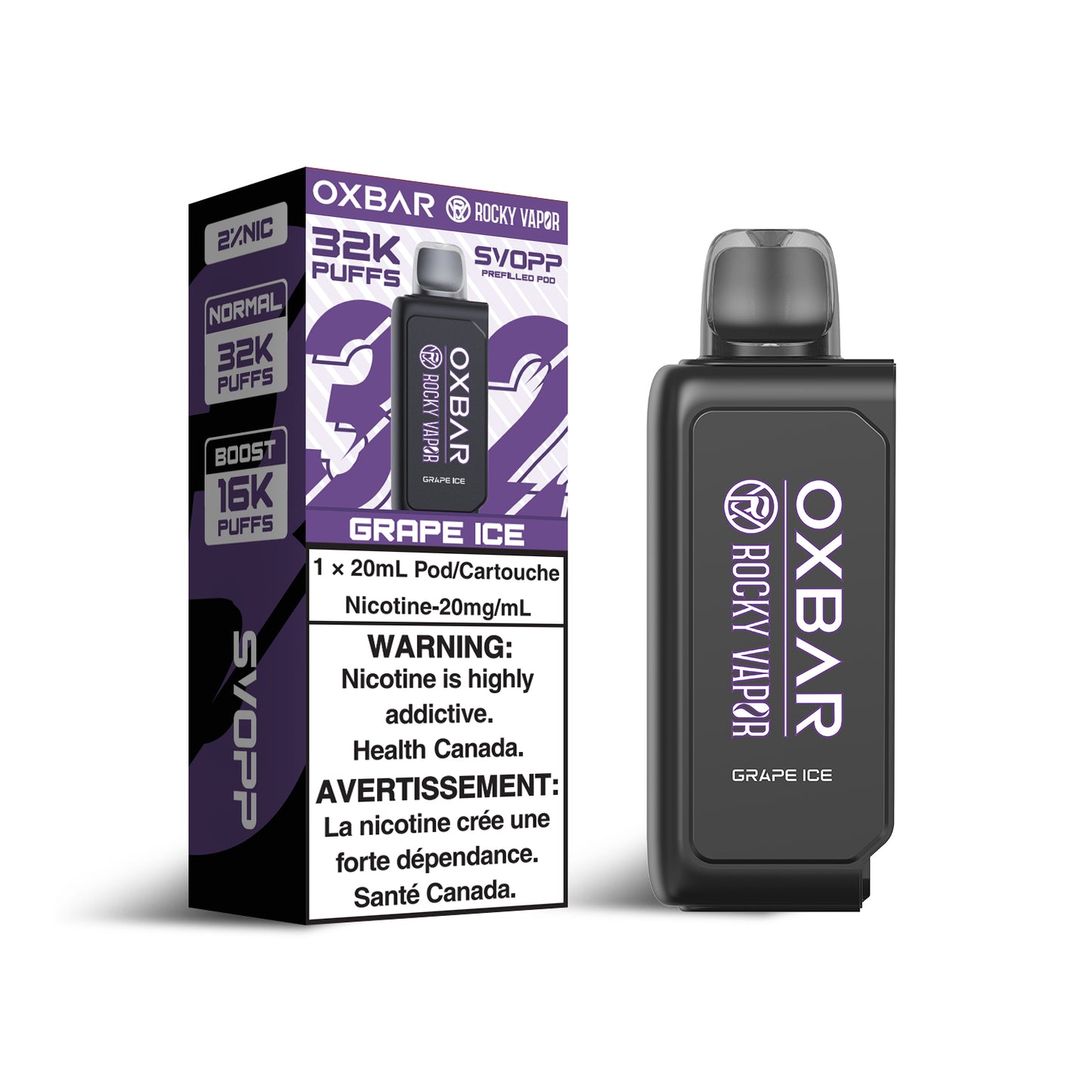 Oxbar 32k Grape Ice
