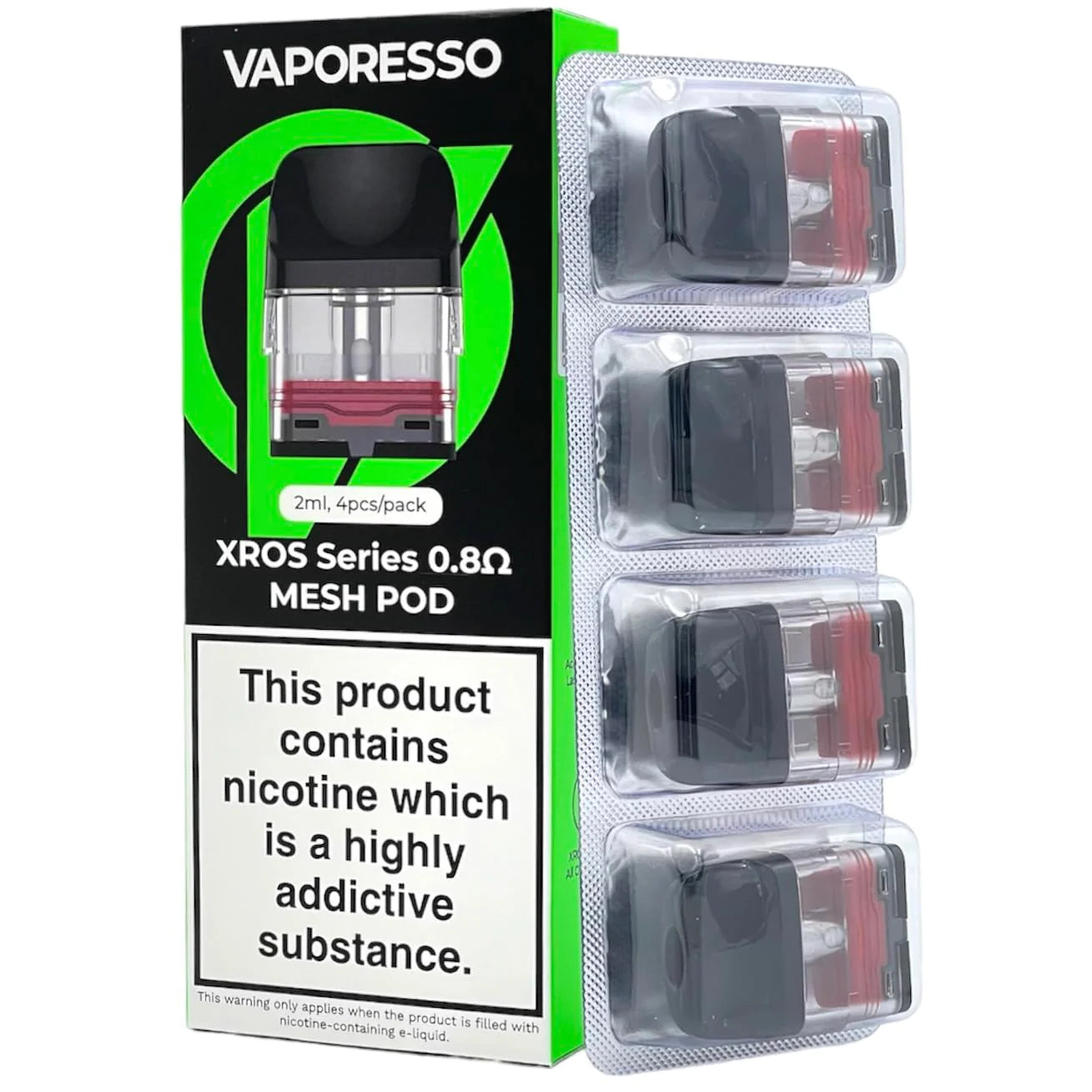 Vaporesso - Xros series 0.8 Replacement Pod - 4pcs