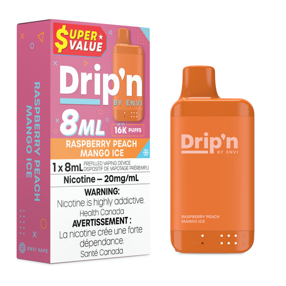 Drip N 16K 8ML Raspberry Peach Mango Ice