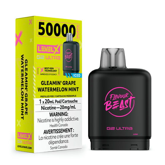 Flavour Beast Levelx Ultra Gleamin Grape watermelon mint