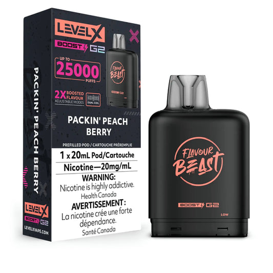 Flavour Beast Level X Boost Packin peach berry
