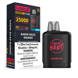Flavour Beast Level X Boost Ragin Razz Mango